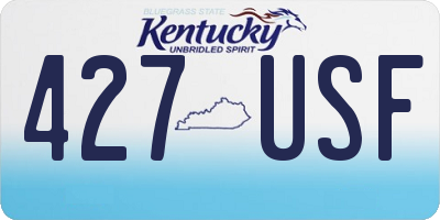 KY license plate 427USF