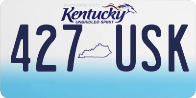 KY license plate 427USK