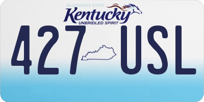 KY license plate 427USL