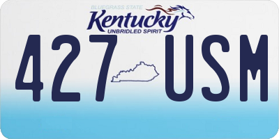 KY license plate 427USM