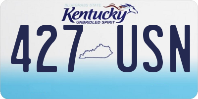 KY license plate 427USN