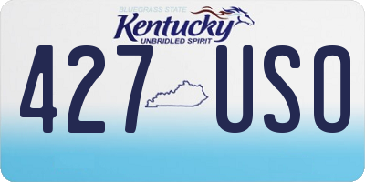 KY license plate 427USO