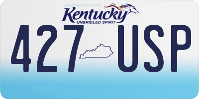 KY license plate 427USP