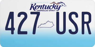 KY license plate 427USR