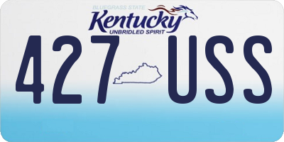 KY license plate 427USS
