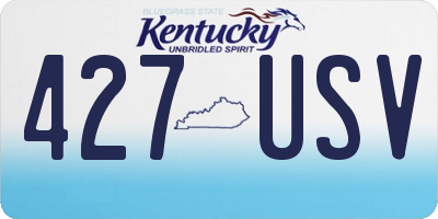 KY license plate 427USV
