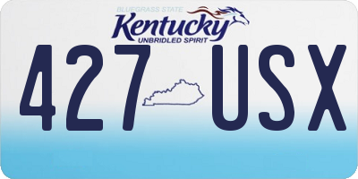 KY license plate 427USX