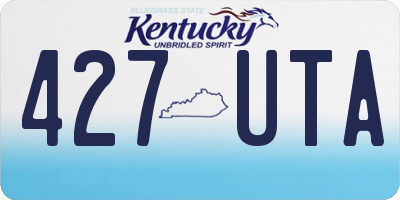 KY license plate 427UTA