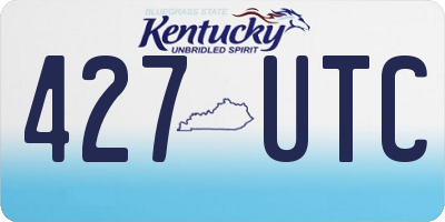 KY license plate 427UTC