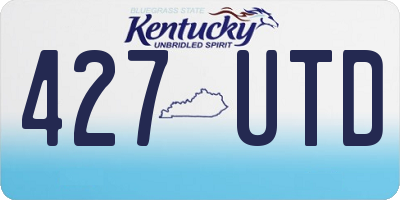 KY license plate 427UTD