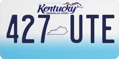 KY license plate 427UTE