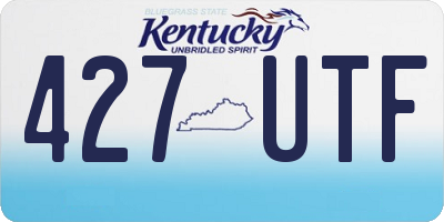 KY license plate 427UTF
