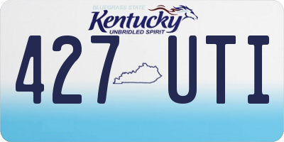 KY license plate 427UTI