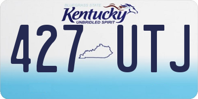 KY license plate 427UTJ