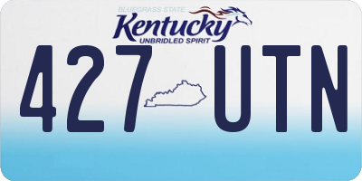 KY license plate 427UTN