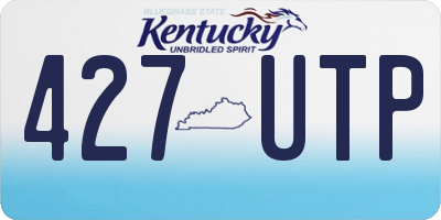 KY license plate 427UTP