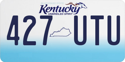 KY license plate 427UTU