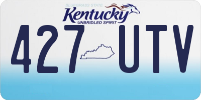 KY license plate 427UTV