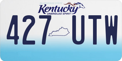 KY license plate 427UTW