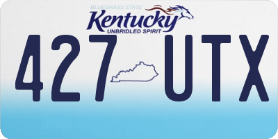 KY license plate 427UTX