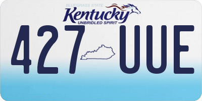 KY license plate 427UUE
