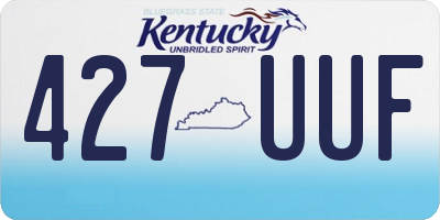 KY license plate 427UUF