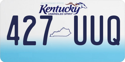 KY license plate 427UUQ