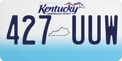 KY license plate 427UUW
