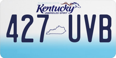 KY license plate 427UVB