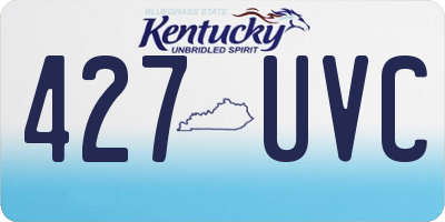 KY license plate 427UVC