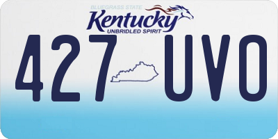 KY license plate 427UVO