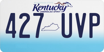 KY license plate 427UVP