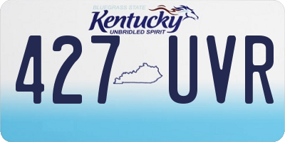 KY license plate 427UVR