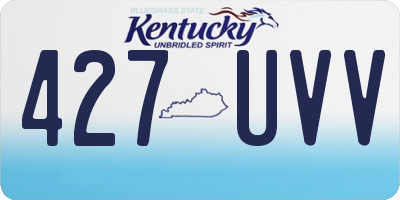 KY license plate 427UVV