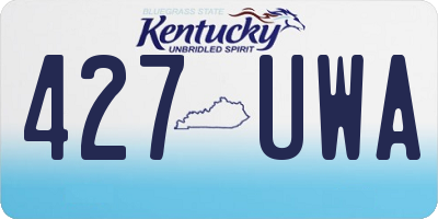 KY license plate 427UWA