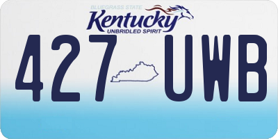 KY license plate 427UWB