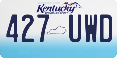 KY license plate 427UWD