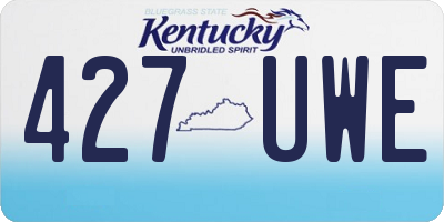 KY license plate 427UWE