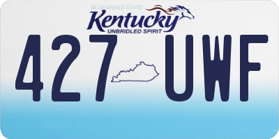 KY license plate 427UWF