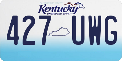 KY license plate 427UWG