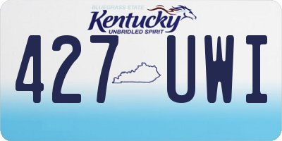KY license plate 427UWI