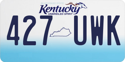 KY license plate 427UWK
