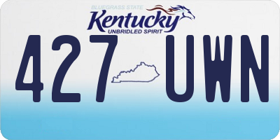 KY license plate 427UWN