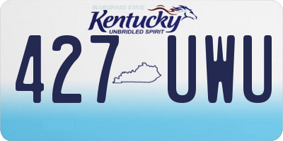 KY license plate 427UWU