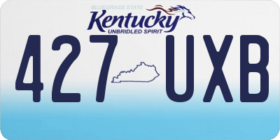 KY license plate 427UXB