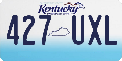 KY license plate 427UXL