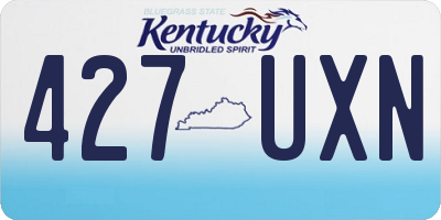 KY license plate 427UXN