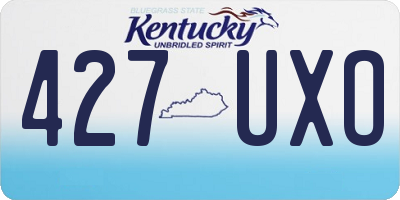 KY license plate 427UXO