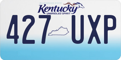 KY license plate 427UXP