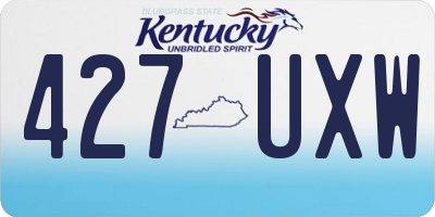 KY license plate 427UXW
